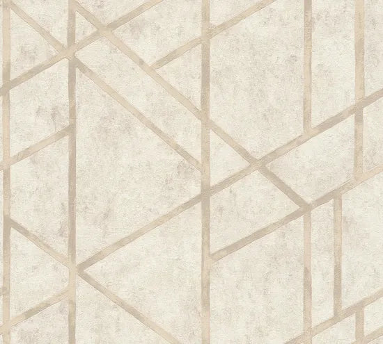 Living walls Beton tapet med mønster M/ creme hvid bund