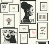 Living walls fashion billede tapet M/ hvid bund