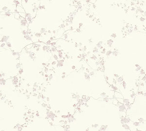 Living walls grene med udsprunget blomster tapet M/ hvid bund