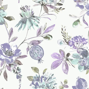 Puniza M/ hvid bund og blomster