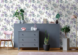 Puniza M/ hvid bund og blomster