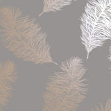 Glistening fawning feather M/ grå bund