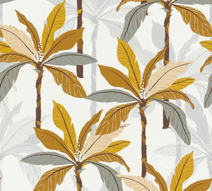 Blomster tapet M/ creme bund
