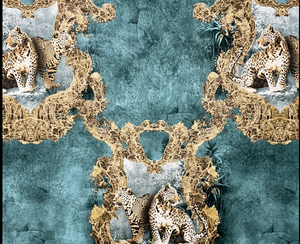 Leopard m. grøn bund