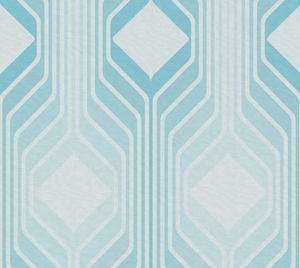 Retro tapet i turkis og lyseblå