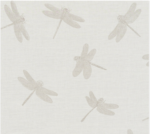 Tapet med guldsmede med lys creme bund.