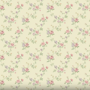 Blomster tapet med Beige farvet bund