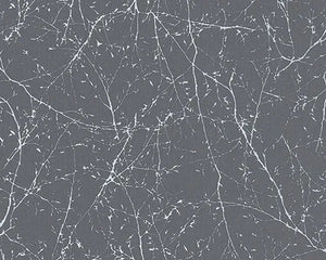 tapet med bare grene og grå bund