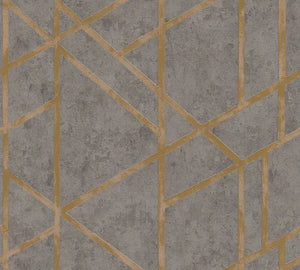 Living walls Beton tapet med mønster M/ grå bund