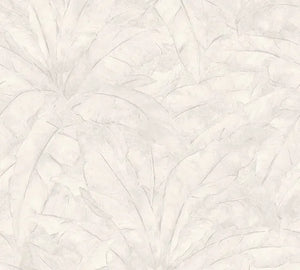 Living walls tropiske blade tapet M/ hvid bund