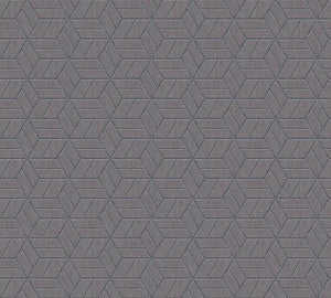 Living walls Dynamsik tapet i flerkantet mønster M/ mørkegrå bund
