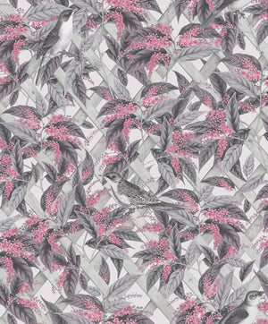 Brassica sølv bund M/ fugle og blomster