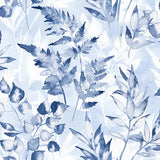 Cedar blad mønster M/ blå bund