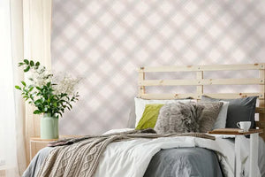 Ainsley ternet tapet M/ lyserød bund