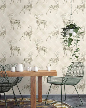 Calla blomstret hjort M/ beige bund