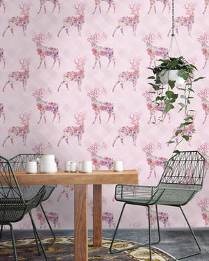 Calla blomstret hjort M/ lyserød bund