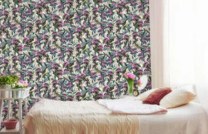 Brassica hvid bund M/ fugle og blomster