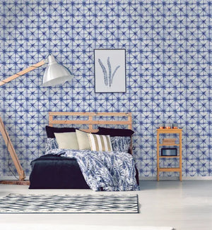 Quinn hvid bund M/ blå kakler