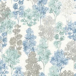 Whinfell M/ grøn og blå på lysegrå bund