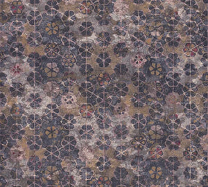 Finca blomster tapet i lilla/brun