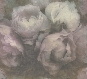 Blomstret tapet M/ grøn bund