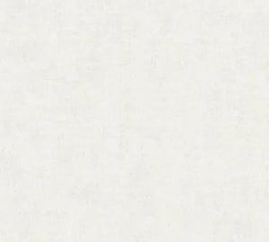 Enkelt farvet tapet M/ sandet bund i hvid