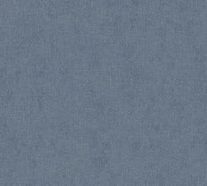 Enkelt farvet tapet M/ sandet bund i blå