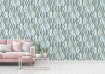 Rudder mønstret tapet M/ grøn/blå bund