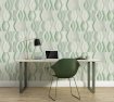Rudder mønstret tapet M/ grøn bund