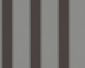 tapet m. grå og sort striber