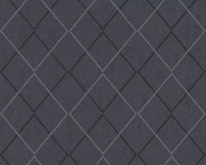 grå tapet med romber i forskelliger størrelser