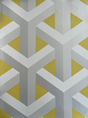 Glistening trident geo M/ grå bund og gule trekanter