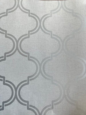 Glistening geo M/ grå bund og sølv mønster