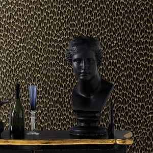 Sort tapet m. mønster