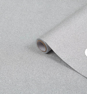 Selvklæbende folie sølv glimmer