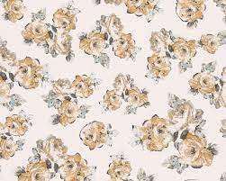 Tapet i hvid bund m. blomster