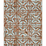 Orientalsk tapetdesign i brun/blå