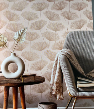 Glistening fleur blush M/ lyserød bund