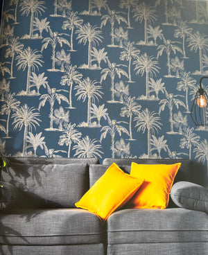 Glistening tropical tree M/ blå bund