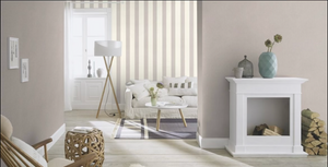 Tapet m. gråhvid og grå striber