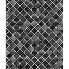 Flise mønstret tapet i sort