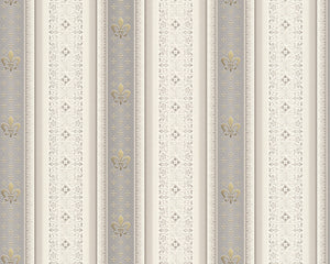 Stiltapet M/ grå og sølv mønster