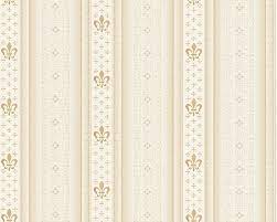 Stiltapet M/ beige og guld mønster