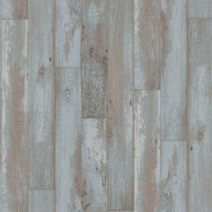 Træ tapet M/ blå og grå