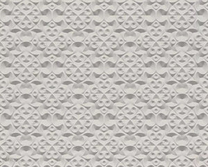 stiltapet i grå m. glimmer og mønster